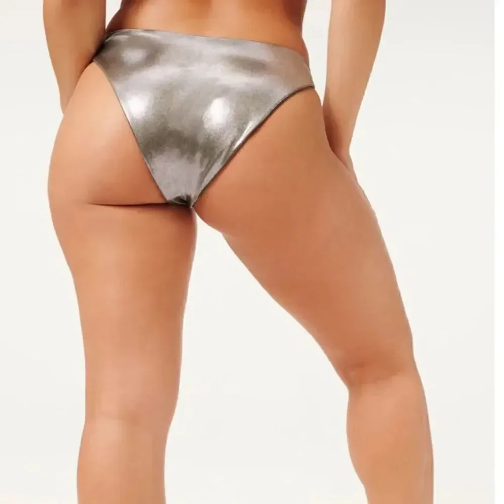 Good American Metallic better reversible bikini bottoms